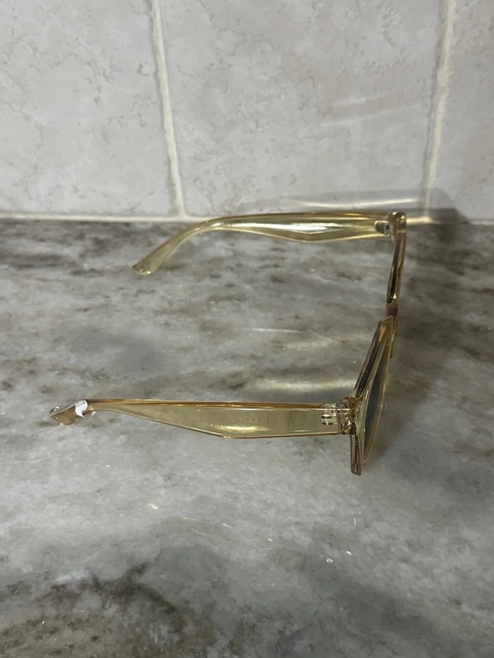 Crystal Finish Square Sunglasses
